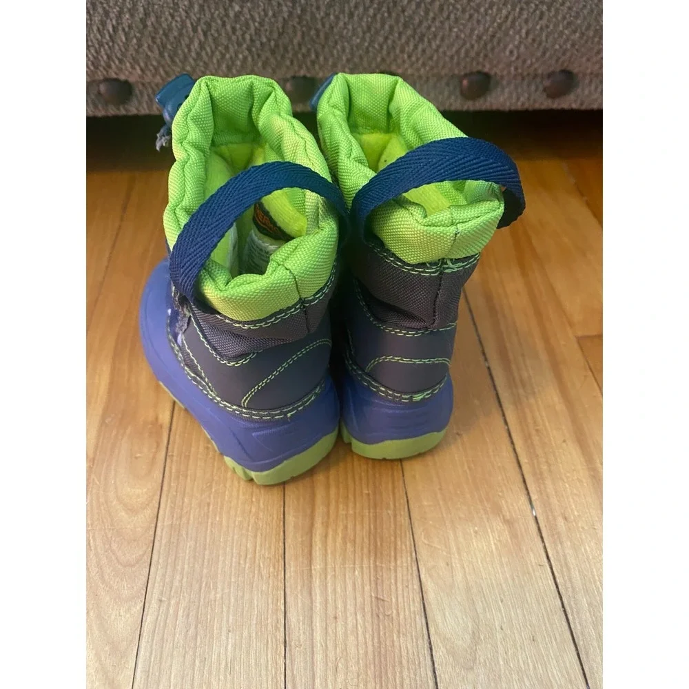 Toddler Thermolite for Target Shark Grey/Blue/Lime Green Boots Size 4. F9